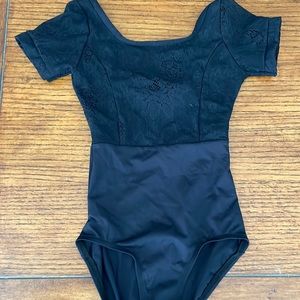 Girls black ballet leotard